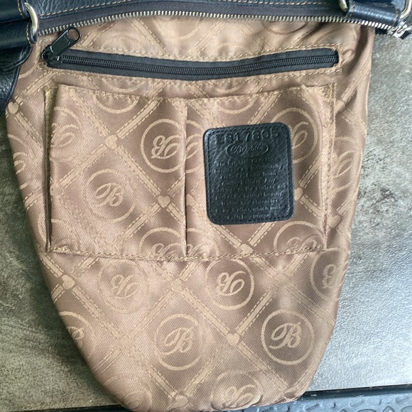 Brighton Mason black/chocolate leather bag E817805 - Picture 4 of 16